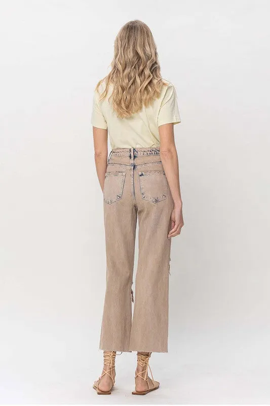 90s Vintage Crop Flare Denim