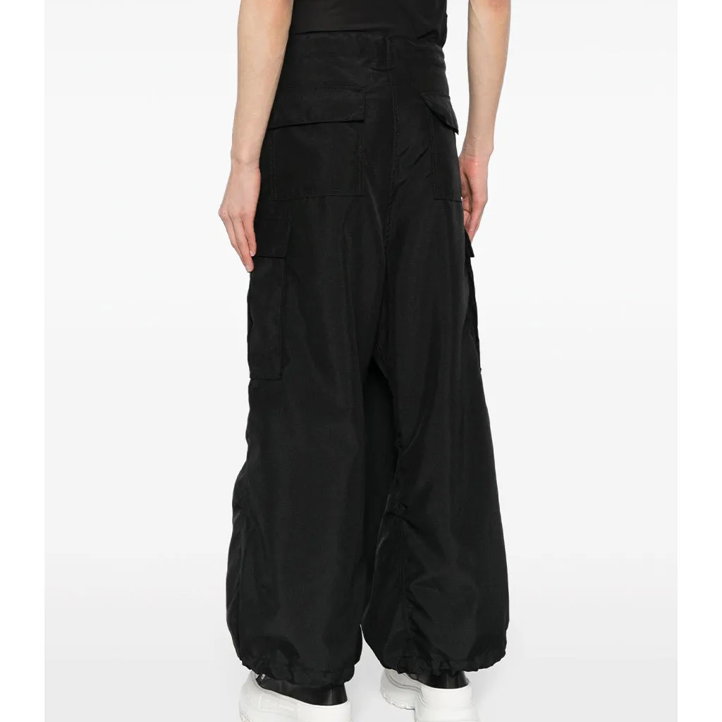 Asymmetrical Cargo Pants Black