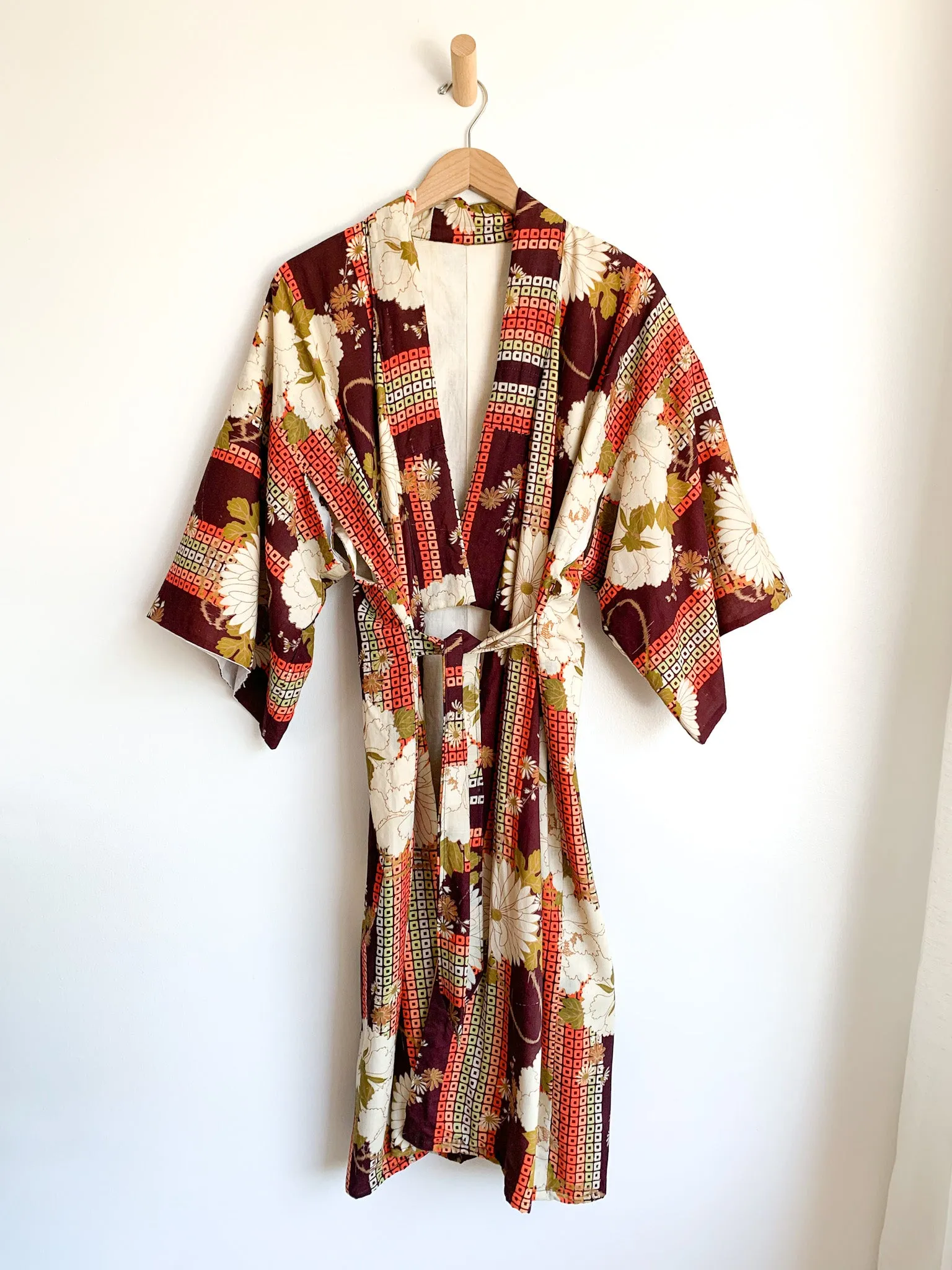 Bold Floral Wool Kimono