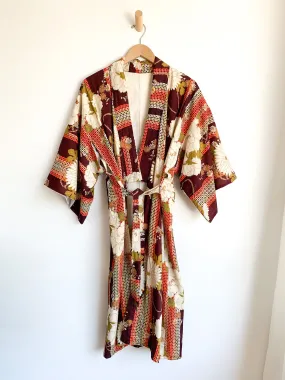 Bold Floral Wool Kimono
