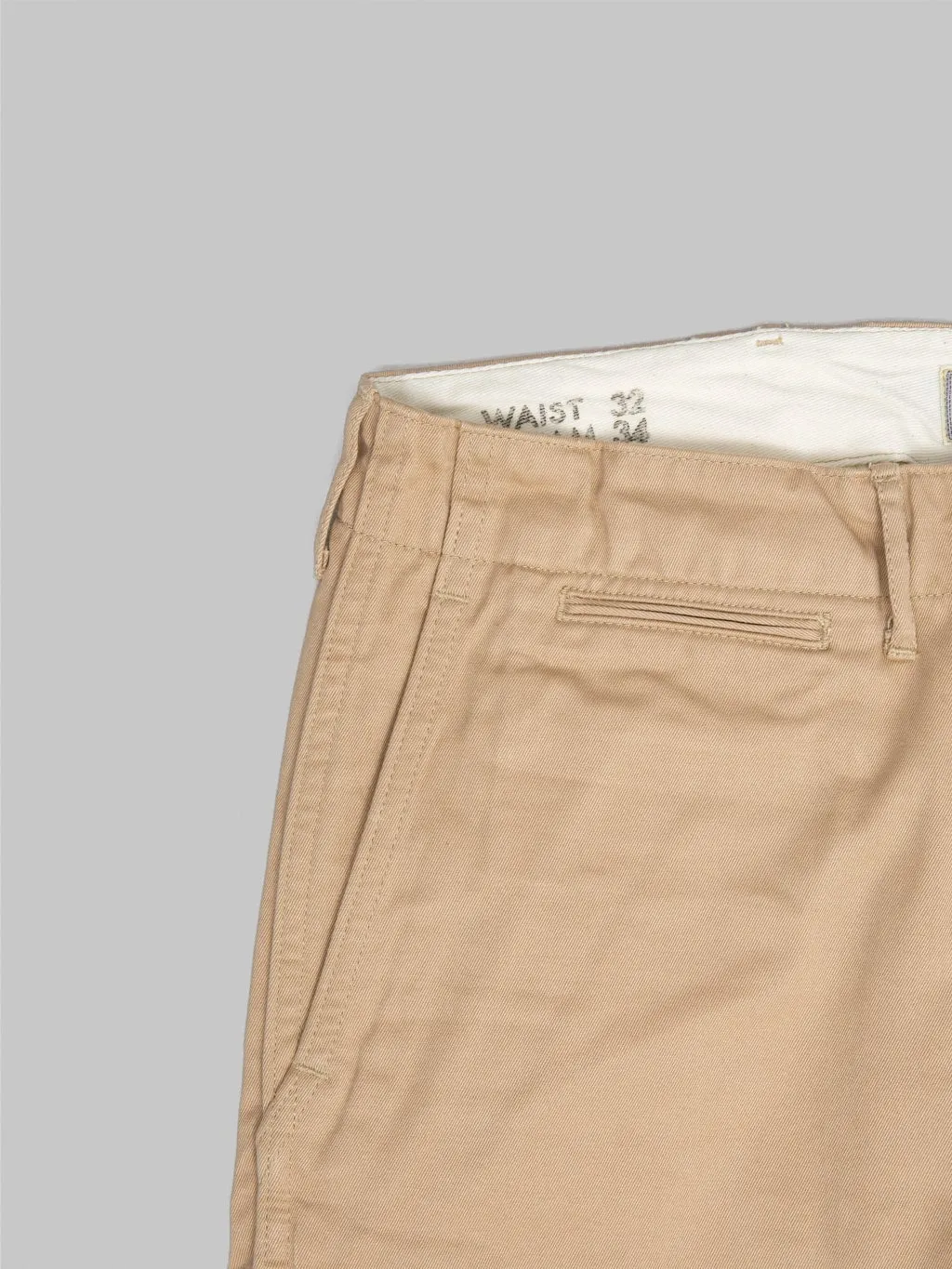 Buzz Rickson's BR40025 Original Spec. Chino Beige