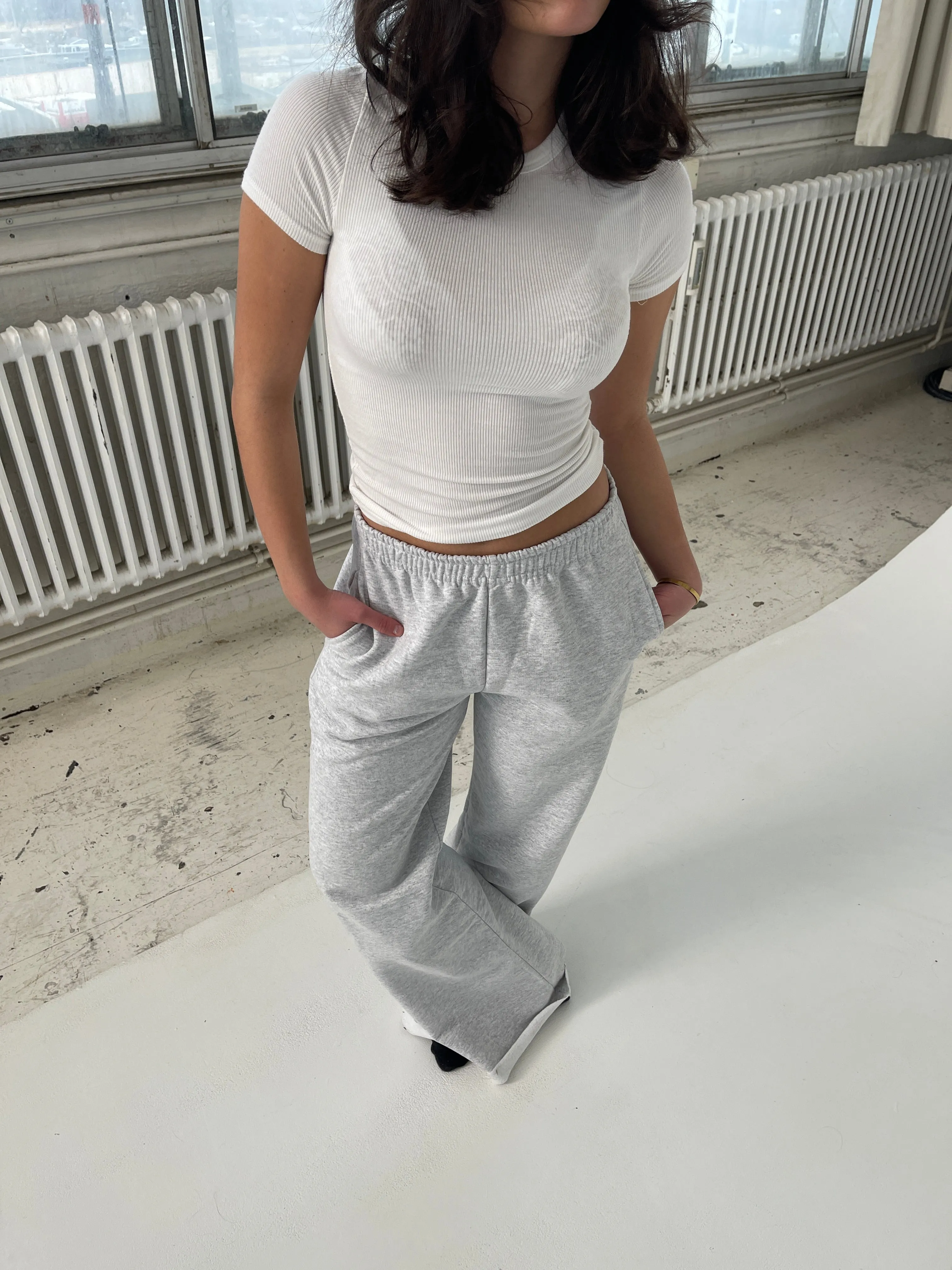 Cassie sweatpants - grey melange