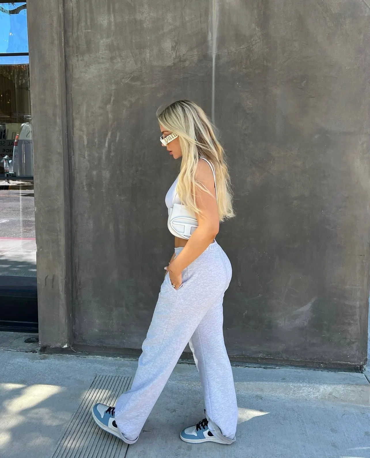 Cassie sweatpants - grey melange