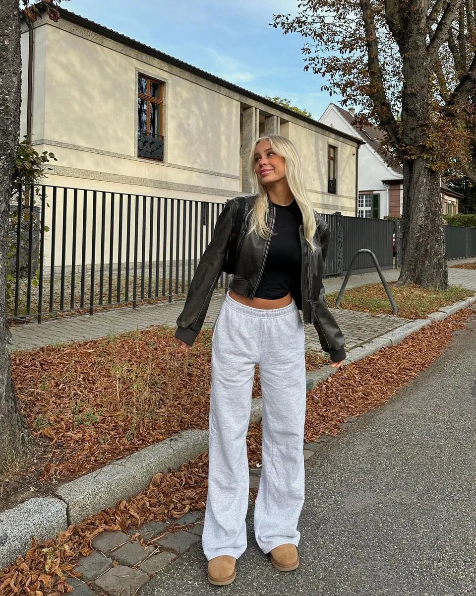 Cassie sweatpants - grey melange