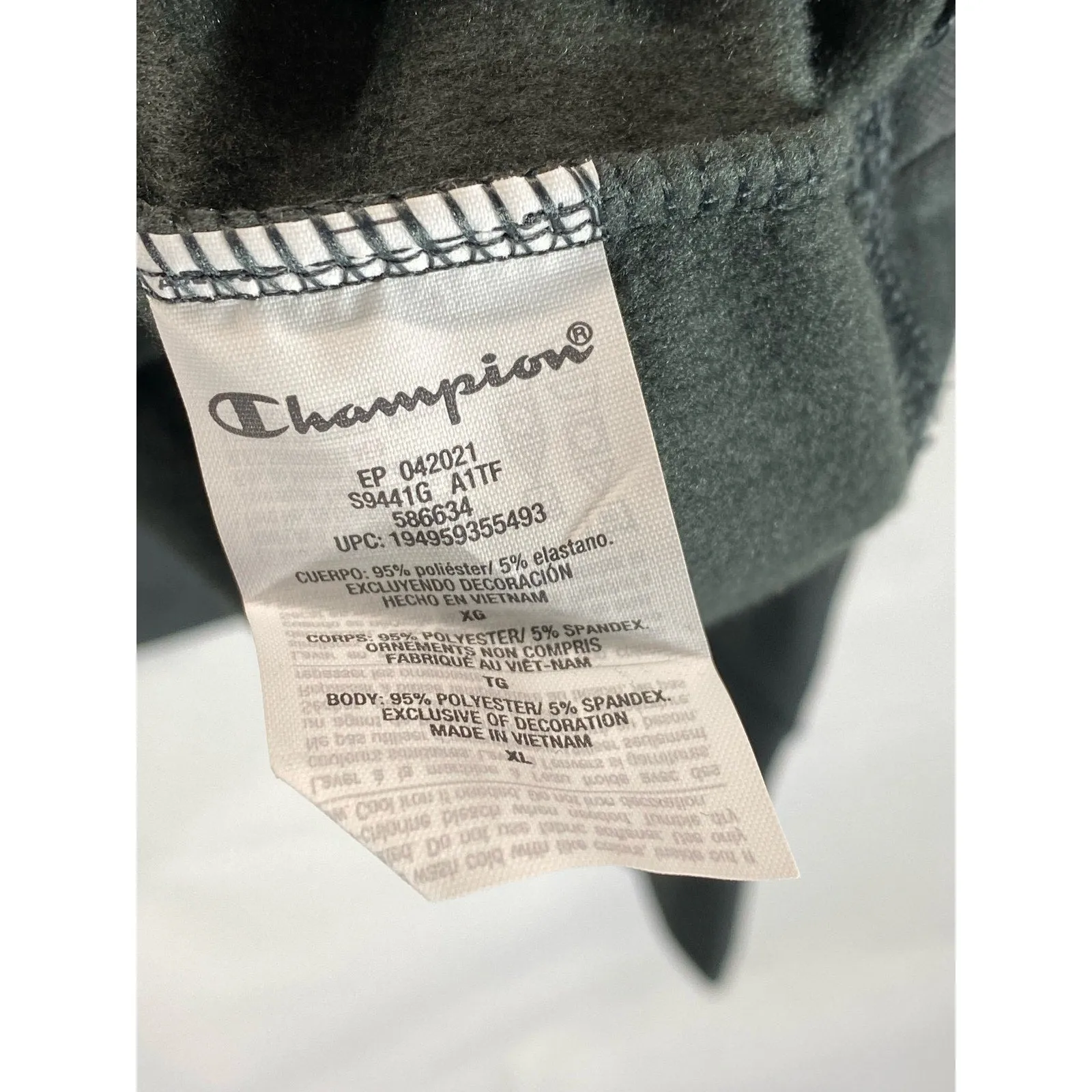 CHAMPION Authentic Athleticwear Men's Gray Ombre Script Logo Hoodie SZ XL