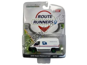 CHASE 2019 RAM ProMaster 2500 Cargo High Roof Van - United States Postal Service (Route Runners Series 1) Diecast 1:64 Scale Model - Greenlight 53010F