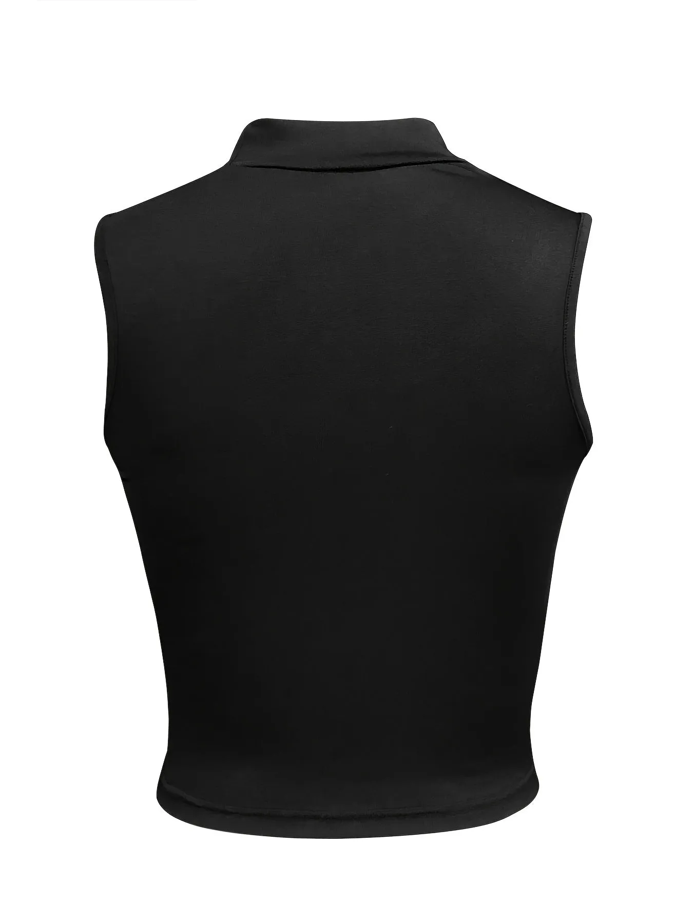 Cut Out Mock Neck Tank Top,