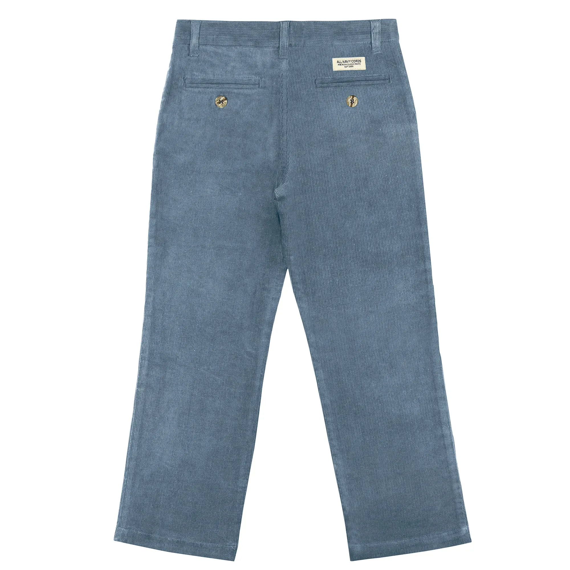 Denim Blue Regular Fit Corduroy Pants