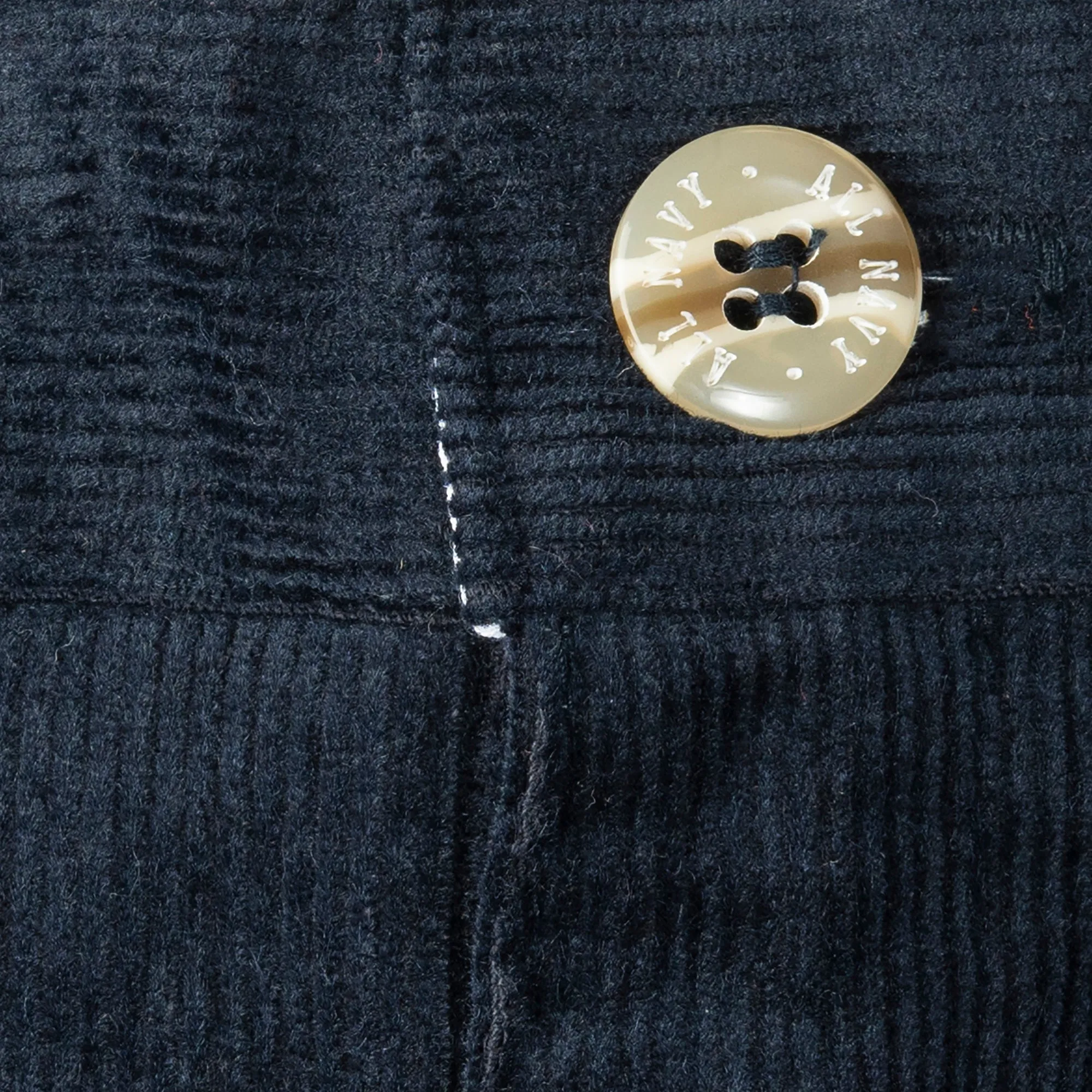 Denim Blue Regular Fit Corduroy Pants