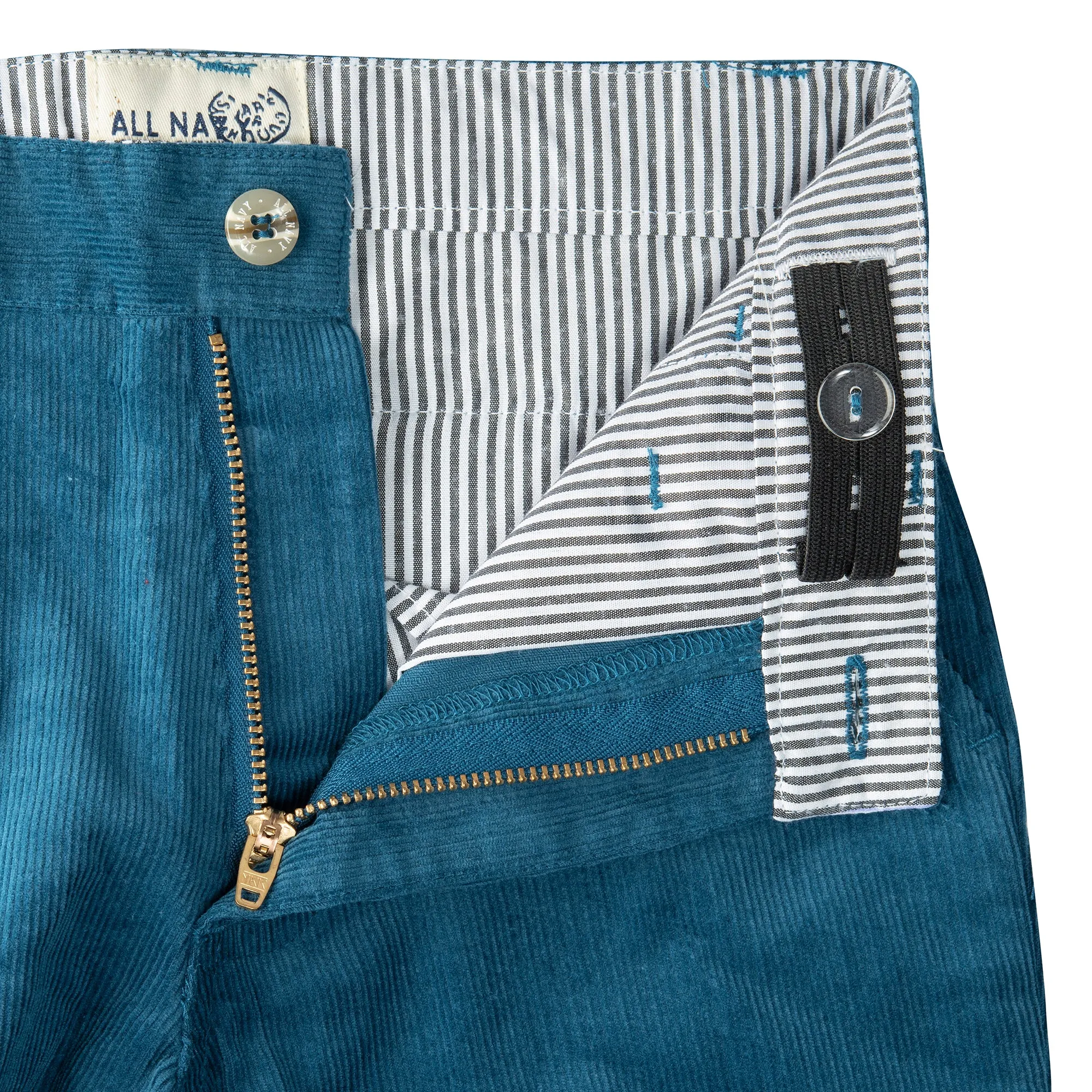 Denim Blue Regular Fit Corduroy Pants