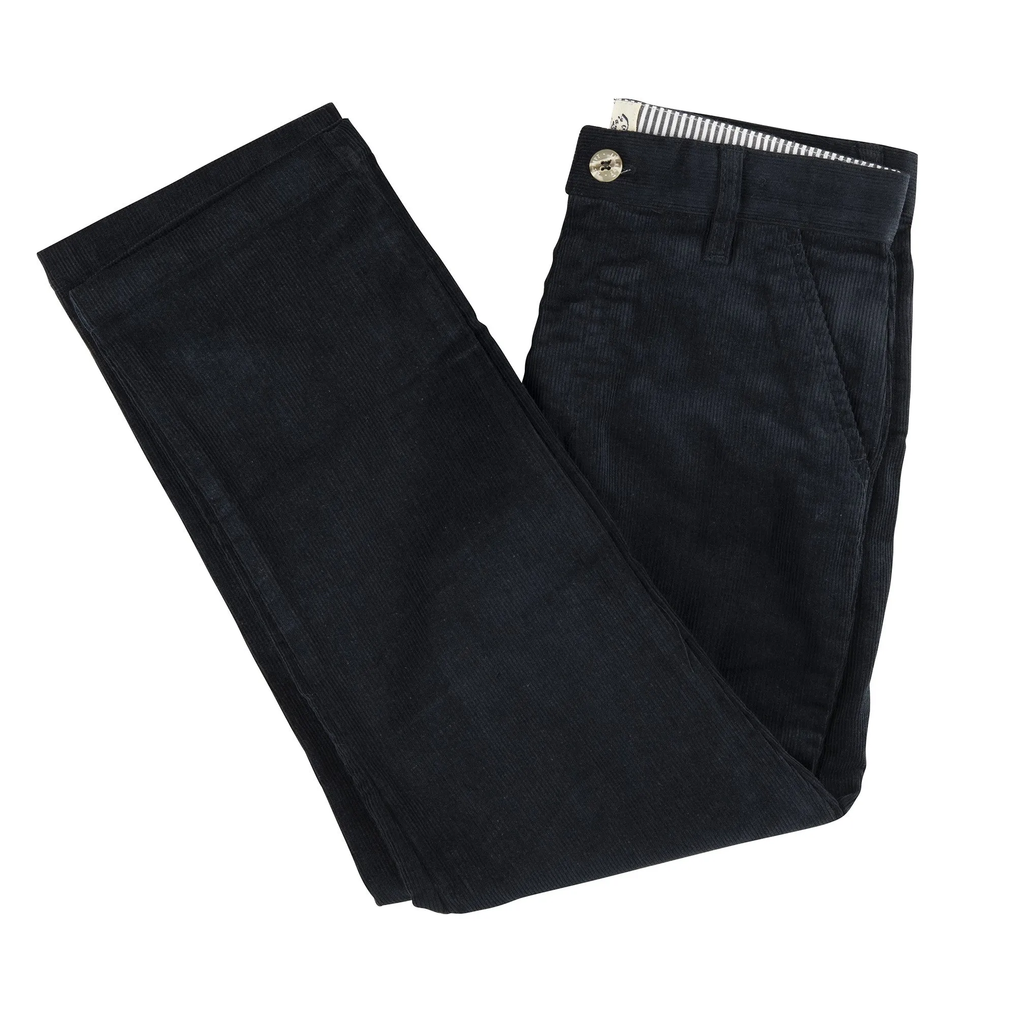 Denim Blue Regular Fit Corduroy Pants