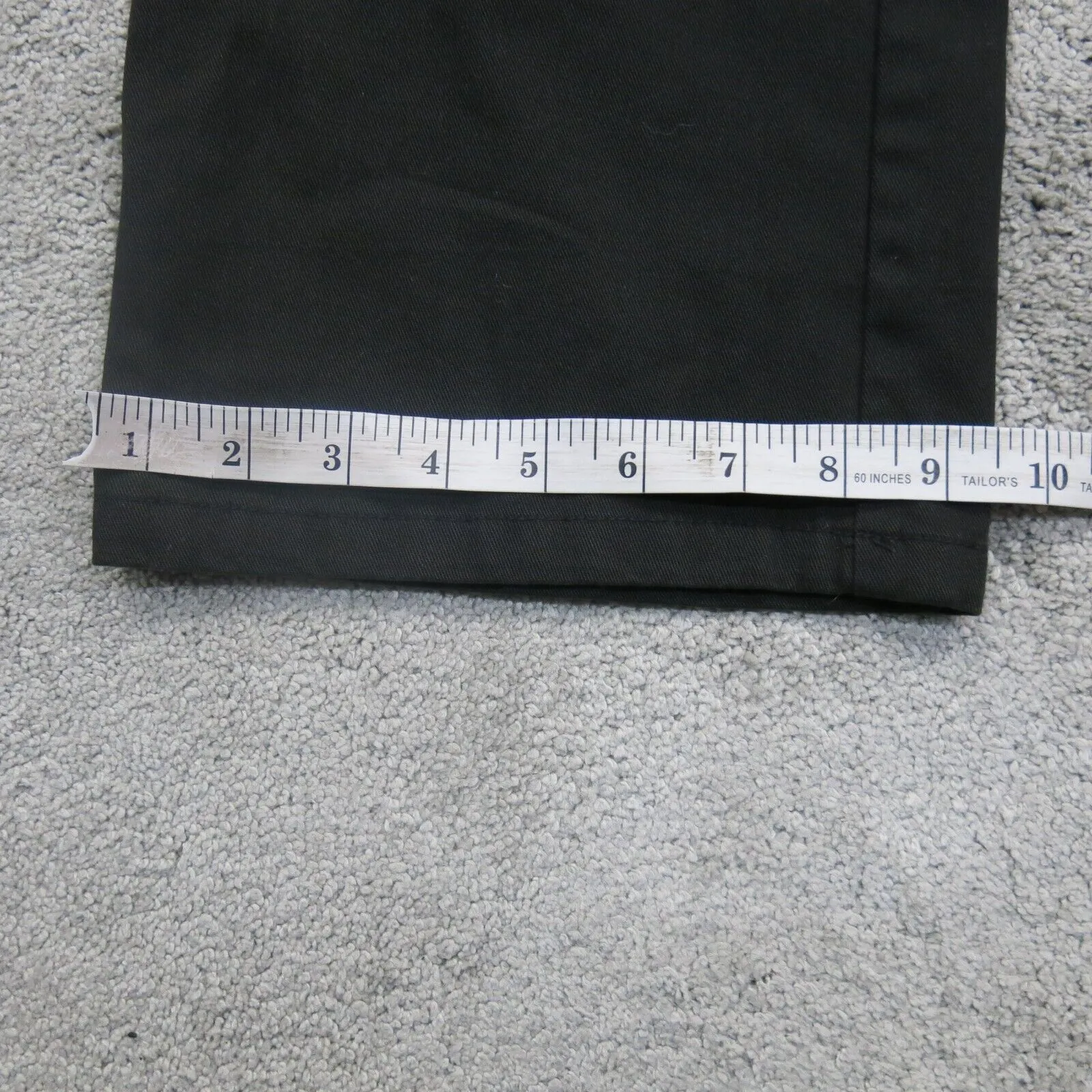 Dickies Mens Chino Pant Wide Leg Mid Rise Slash Pockets Cotton Black Size 13