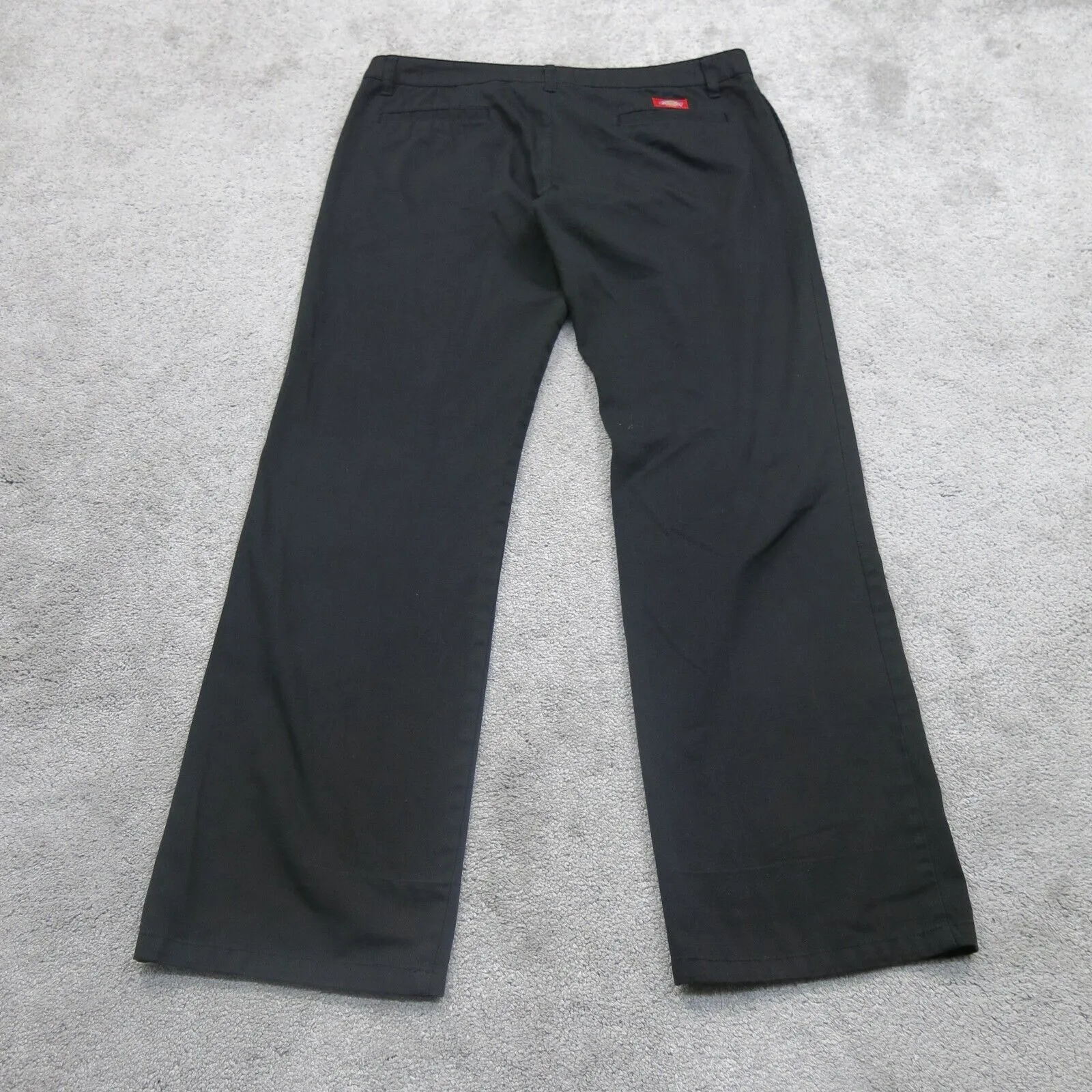 Dickies Mens Chino Pant Wide Leg Mid Rise Slash Pockets Cotton Black Size 13