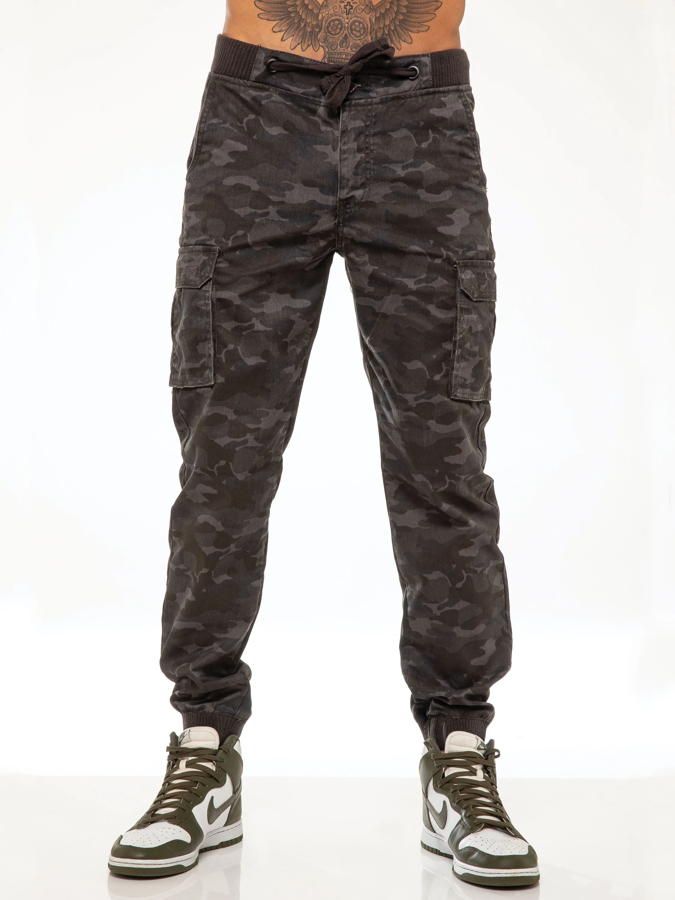 Drake Cargo Pants - Dark Khaki Camo
