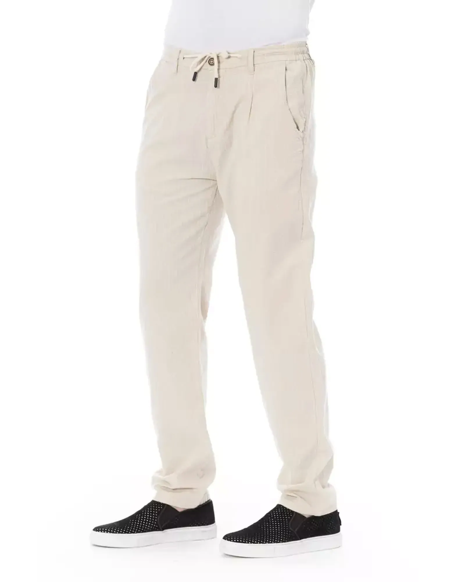 Drawstring Closure Chino Trousers with Pockets W38 US Men