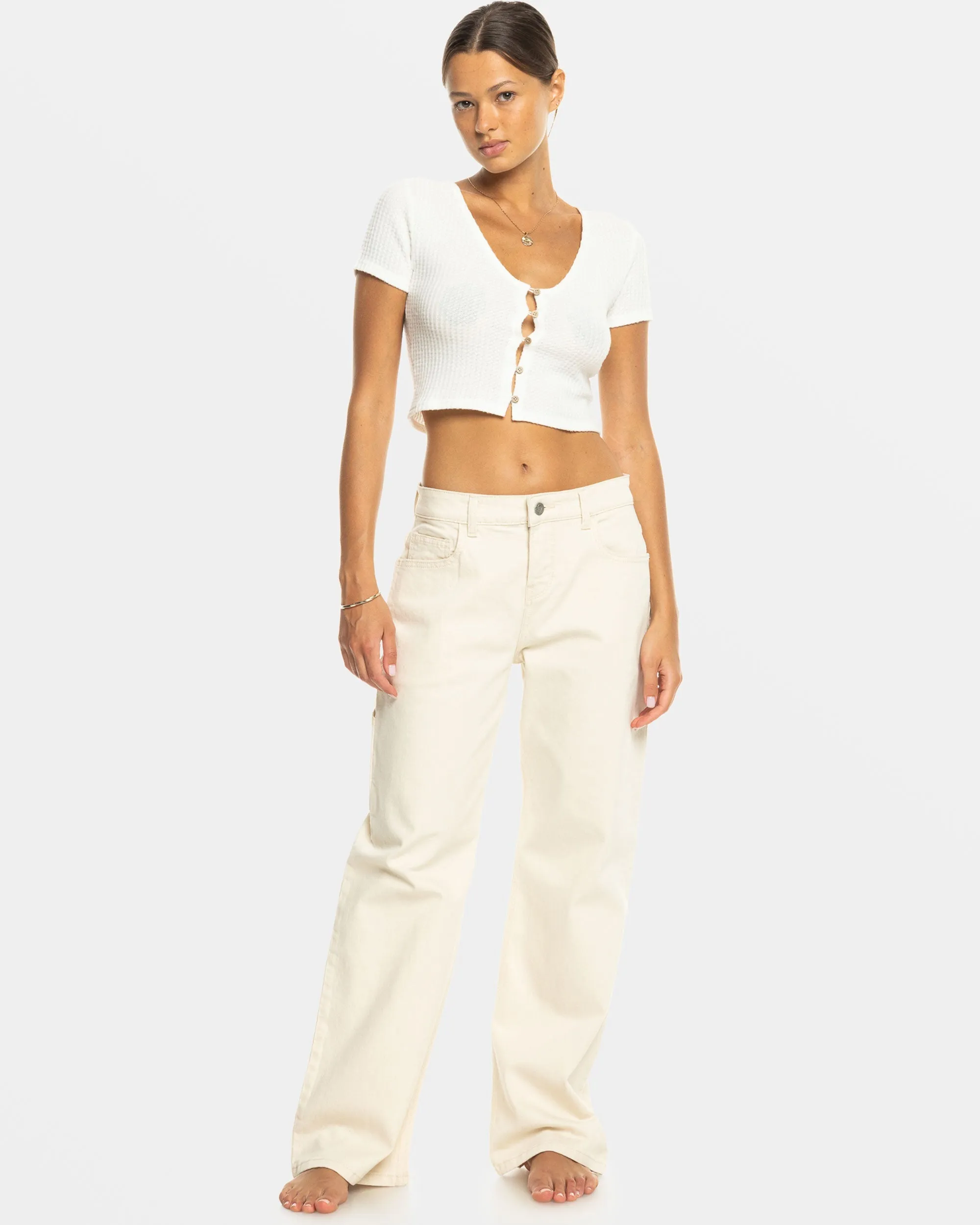 Finley Worker Carpenter Denim Pant - Bone