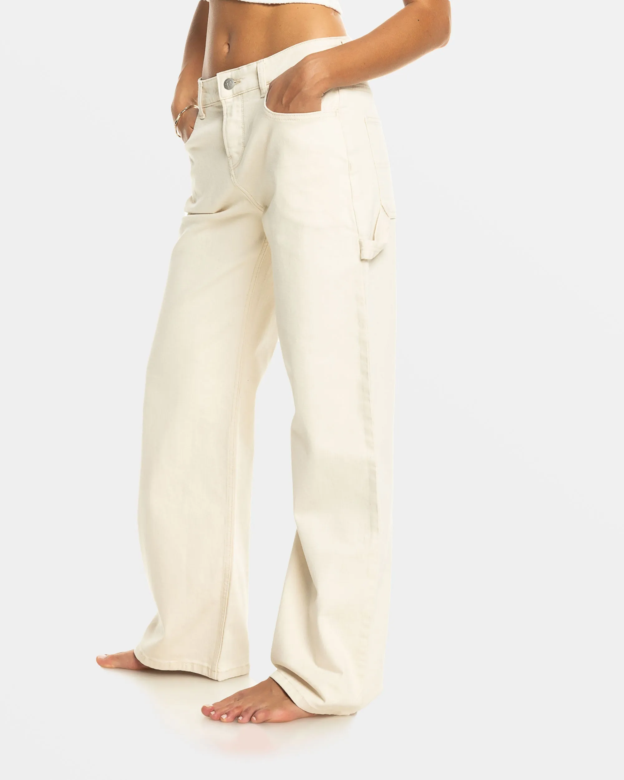 Finley Worker Carpenter Denim Pant - Bone