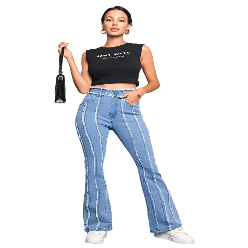 Flared Woemn's Slim Fit Pants Jeans