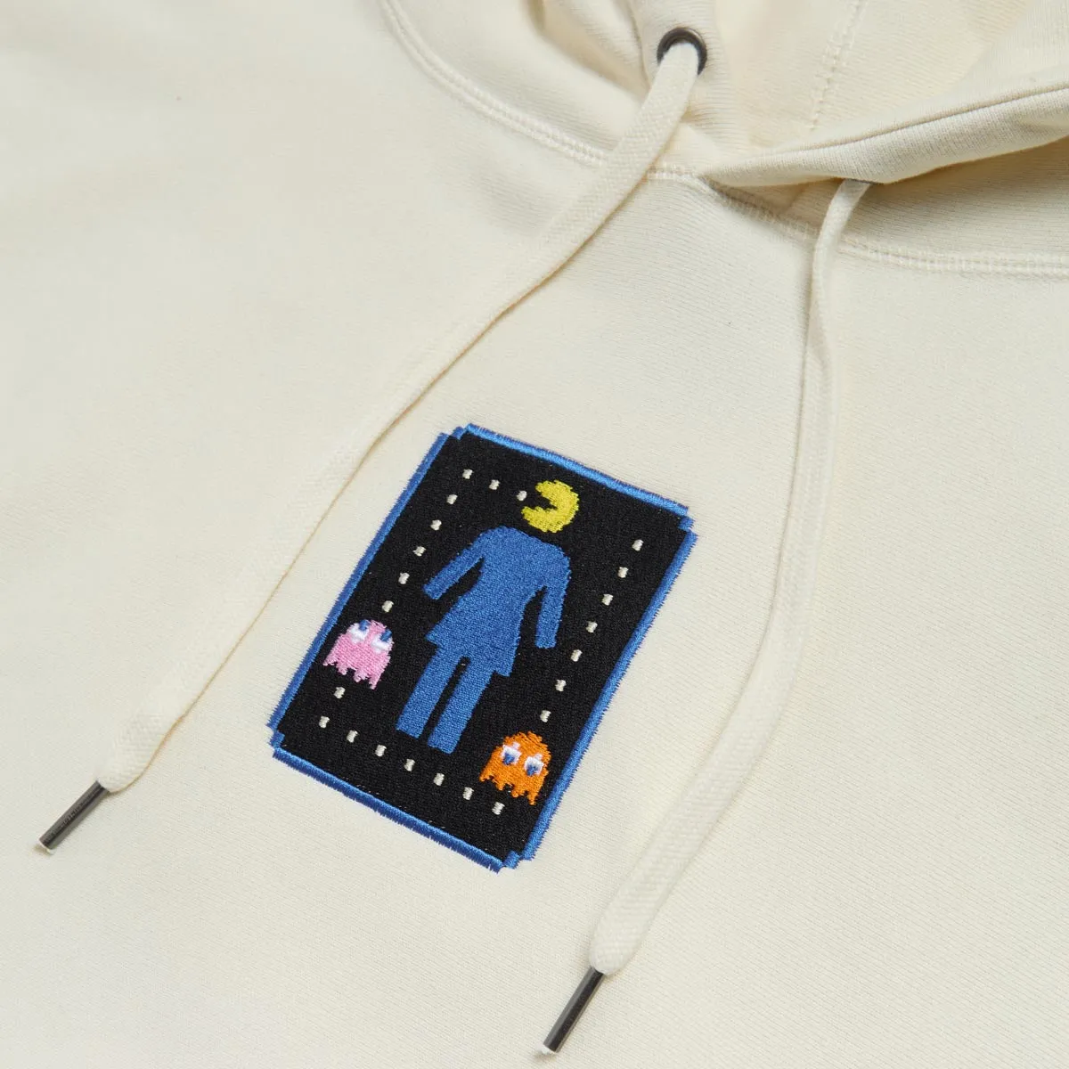 Girl x Pac-Man OG Pac-Lock Emb Heavy Hoodie - Bone