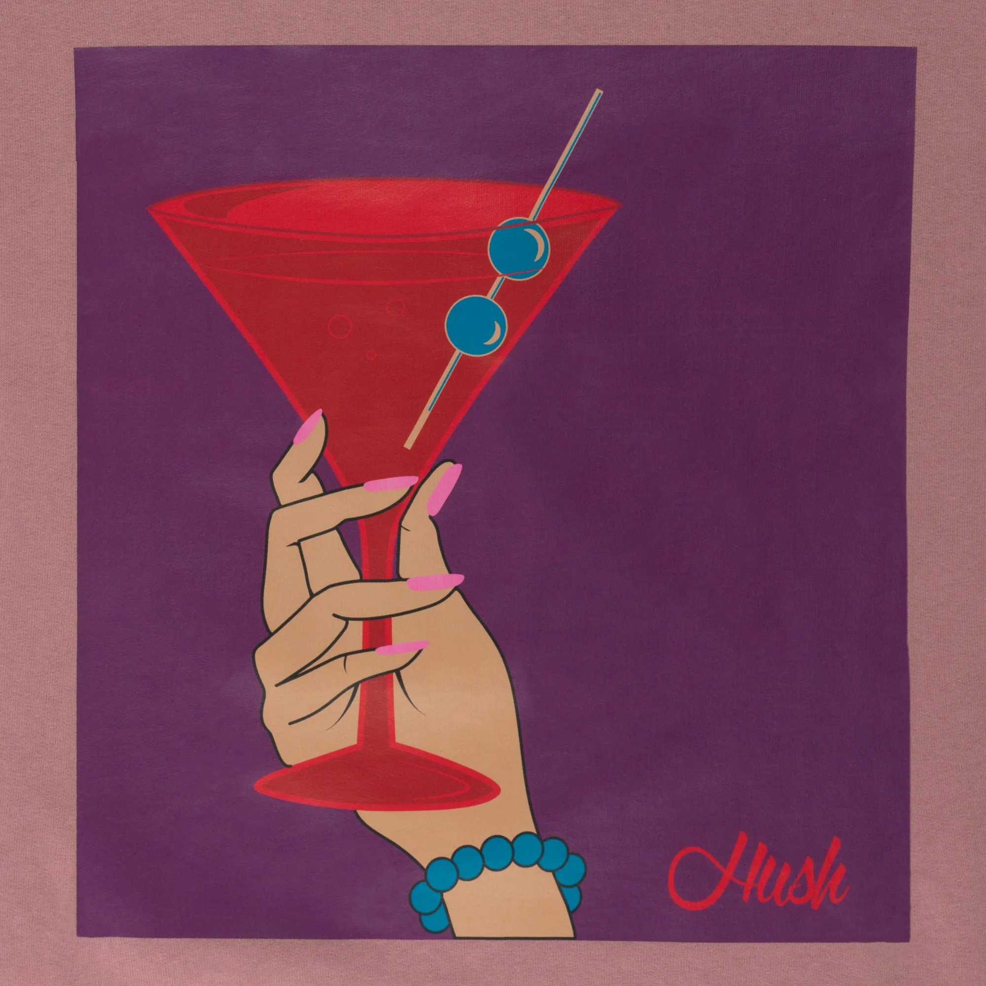 HUSH PINK MARTINI HOODIE