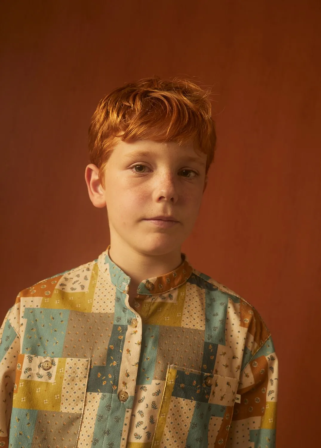 Kids Bobbie Shirt | Patchwork Print