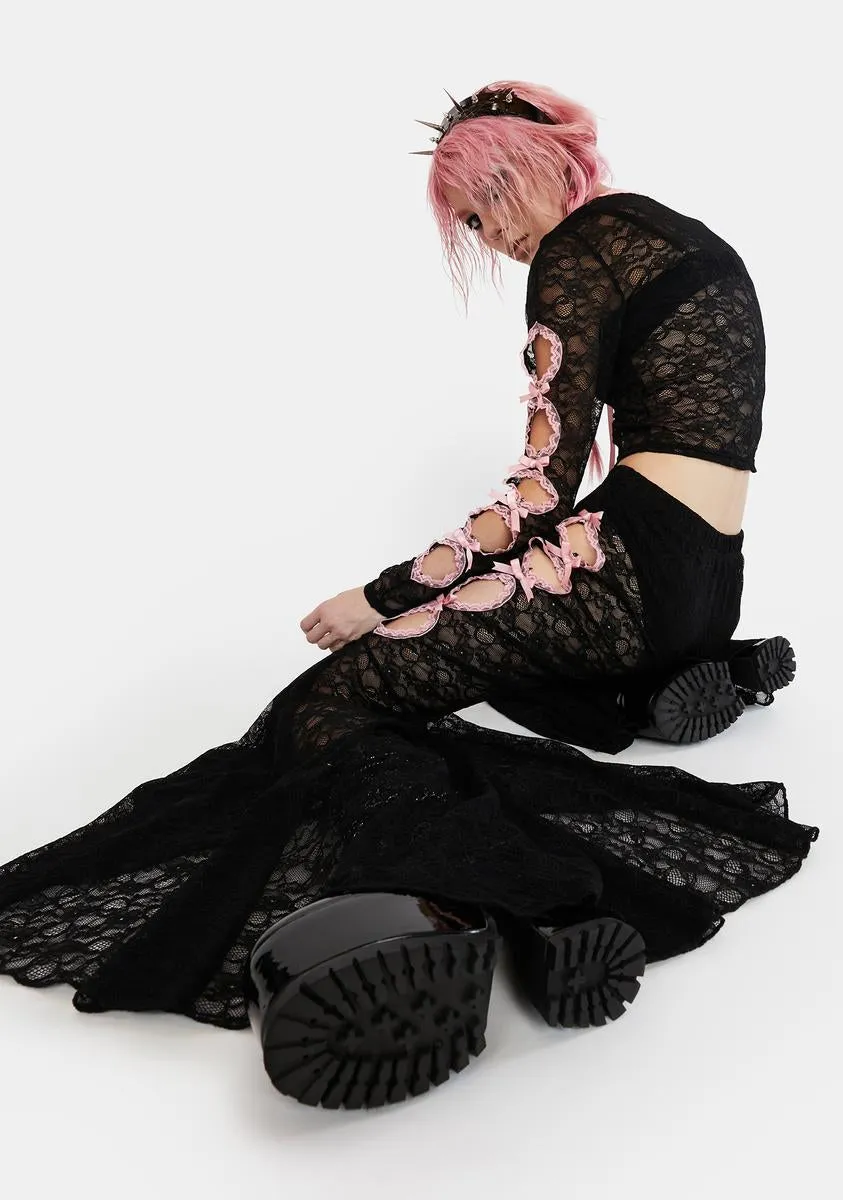 Know U Want Me Lace Flare Pants
