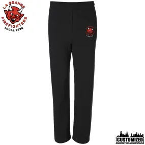 La Grange FD Open Bottom Sweatpants with Pockets - Black