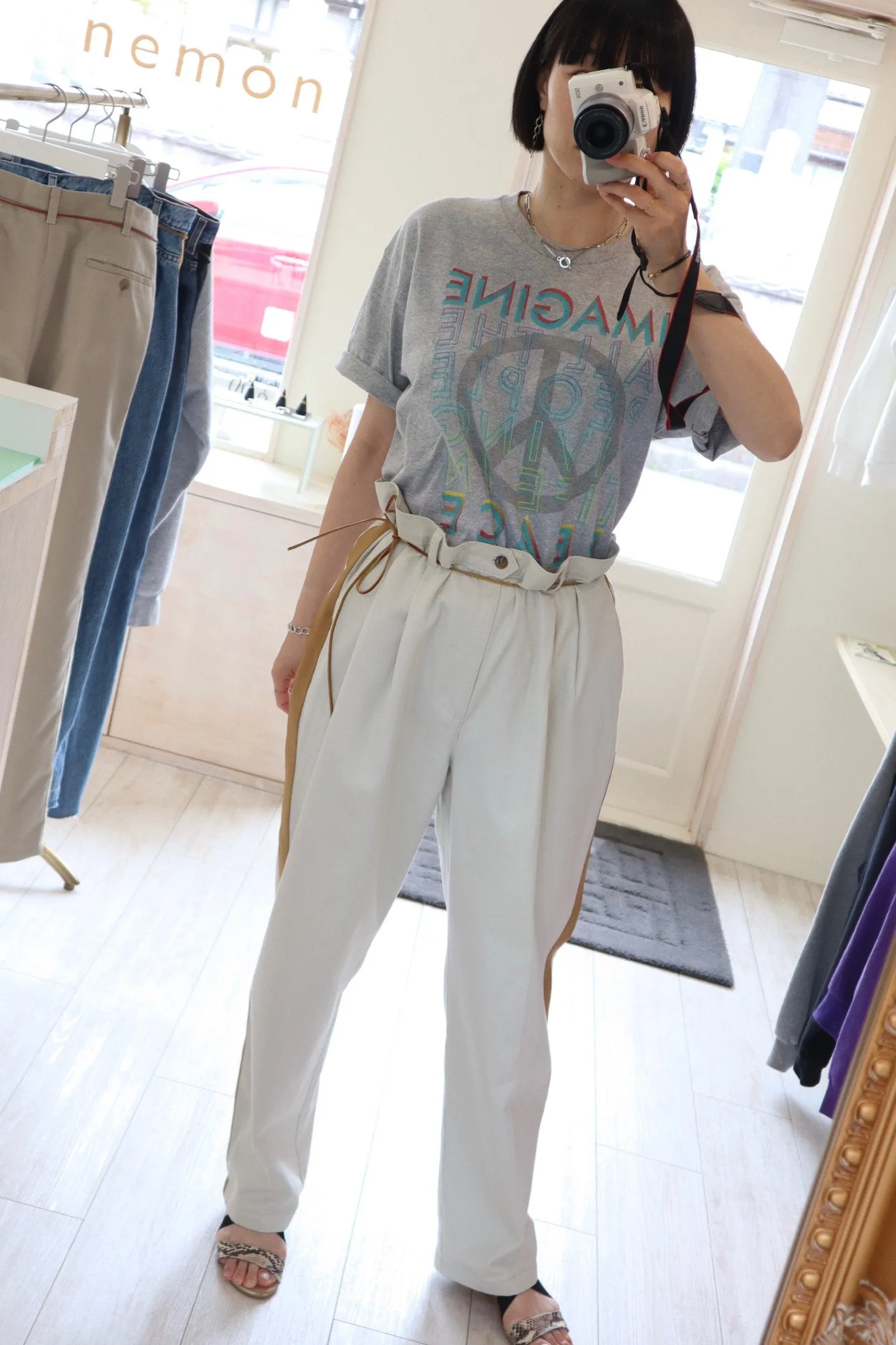 Line Chino Pants Camel-1