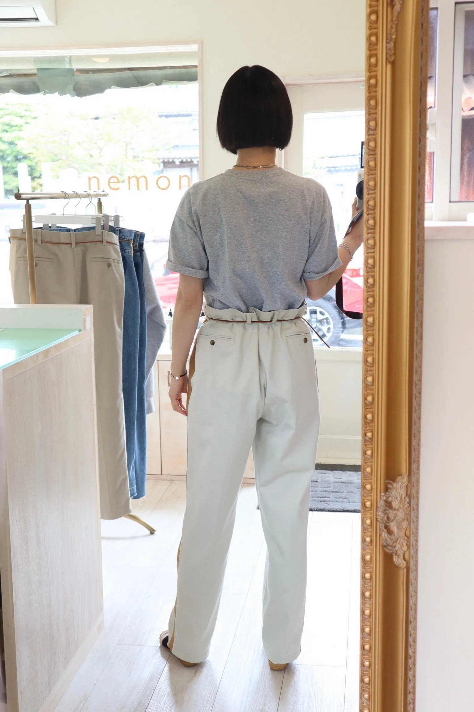 Line Chino Pants Camel-1