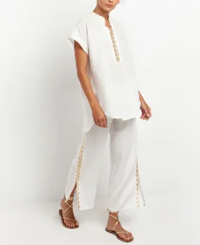 LINEN PANTS "TRIGONO"