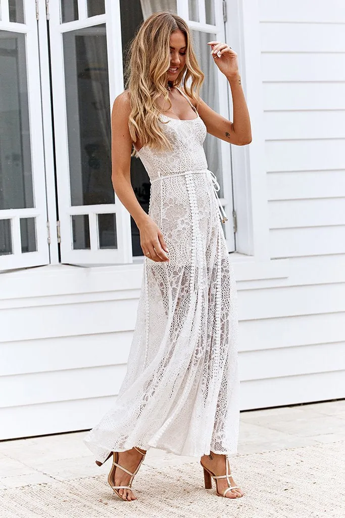 Love Lace Jumpsuit (White)