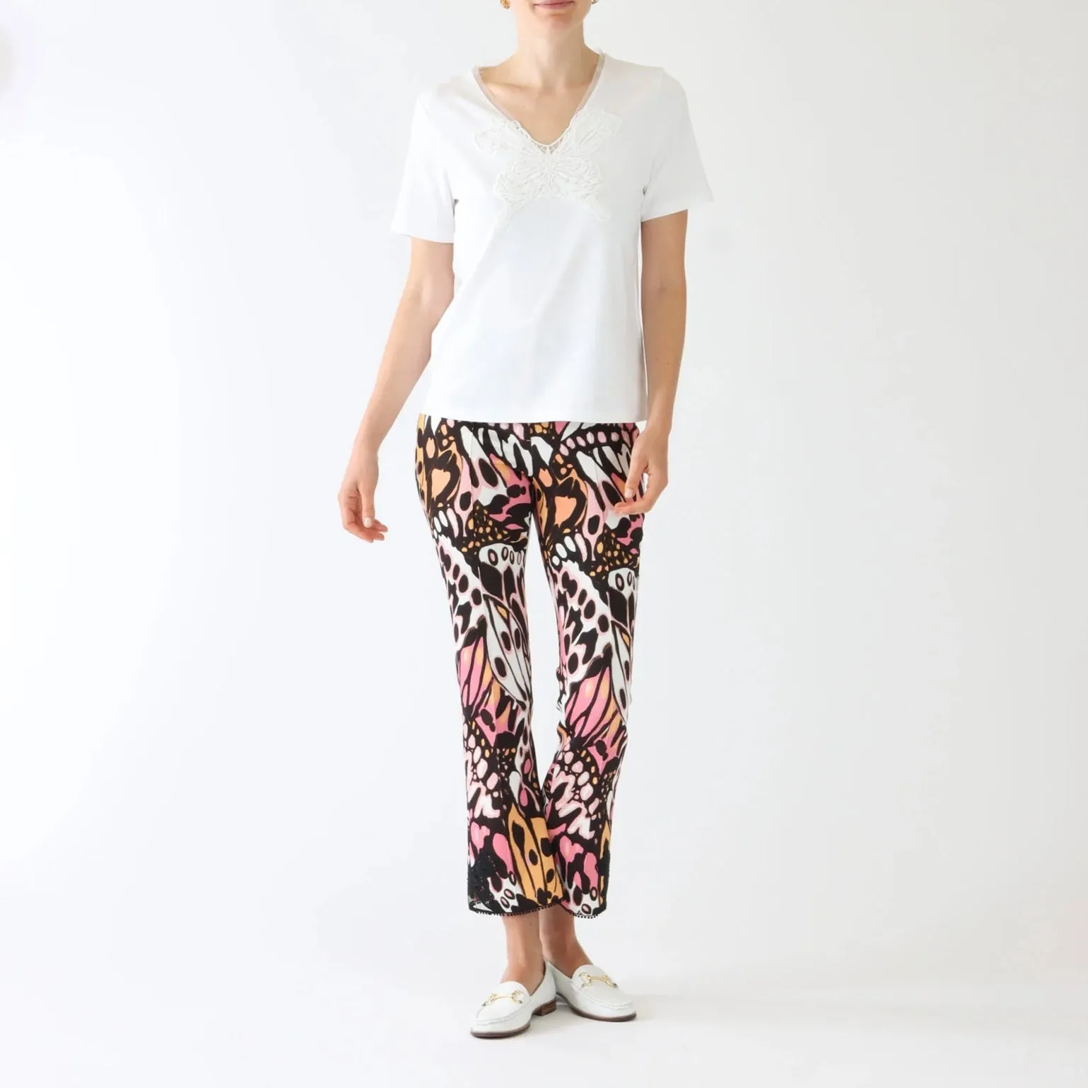 Marc Cain Butterfly Candy Pink Bright Frederica Pants