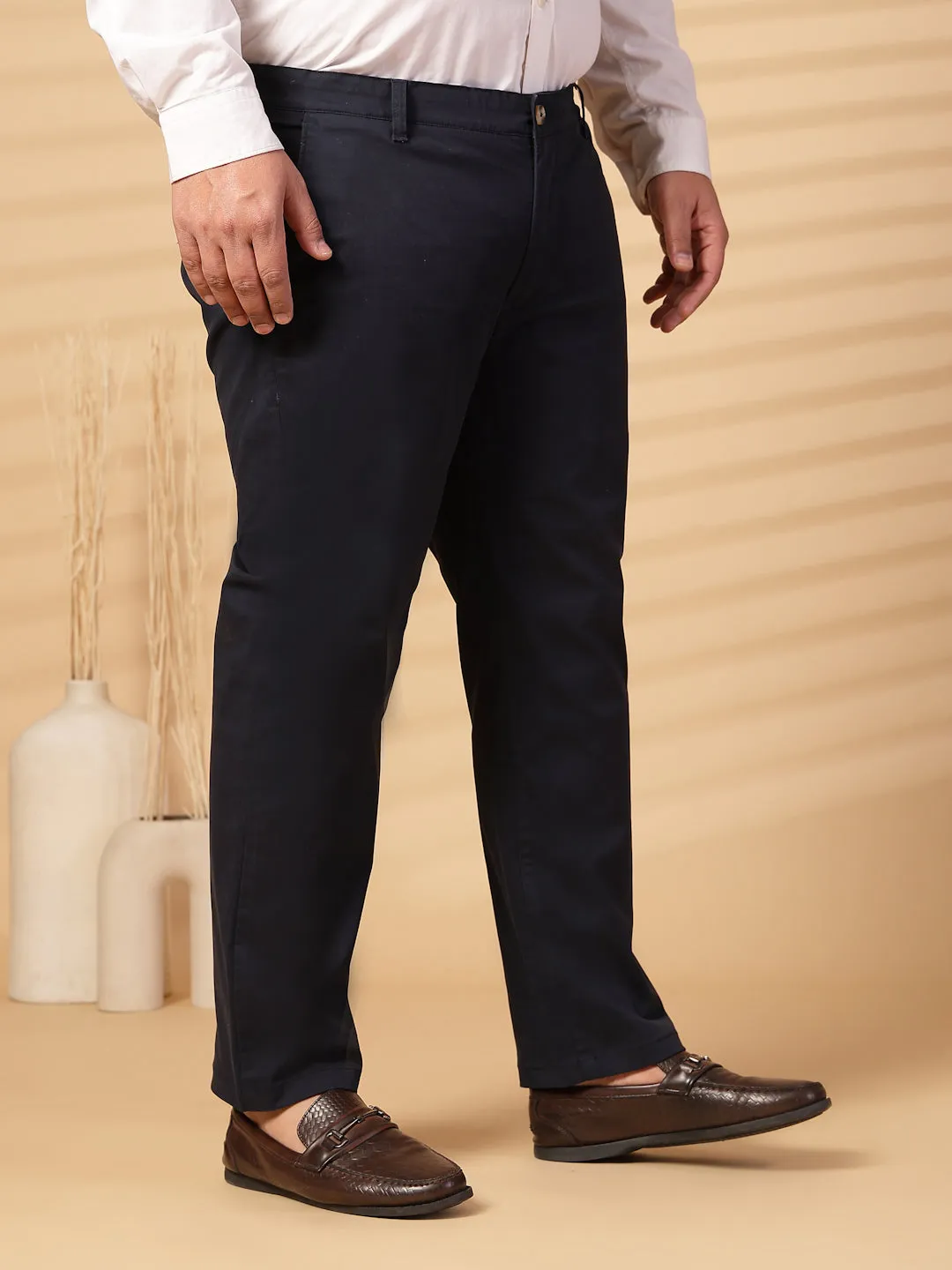 Men Cotton Regular Fit Chinos Trouser