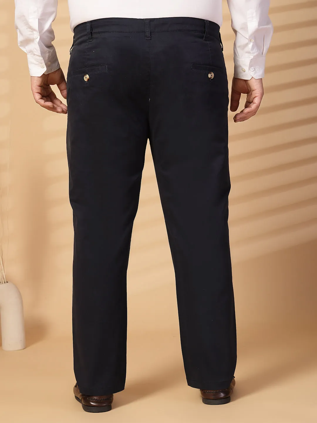Men Cotton Regular Fit Chinos Trouser