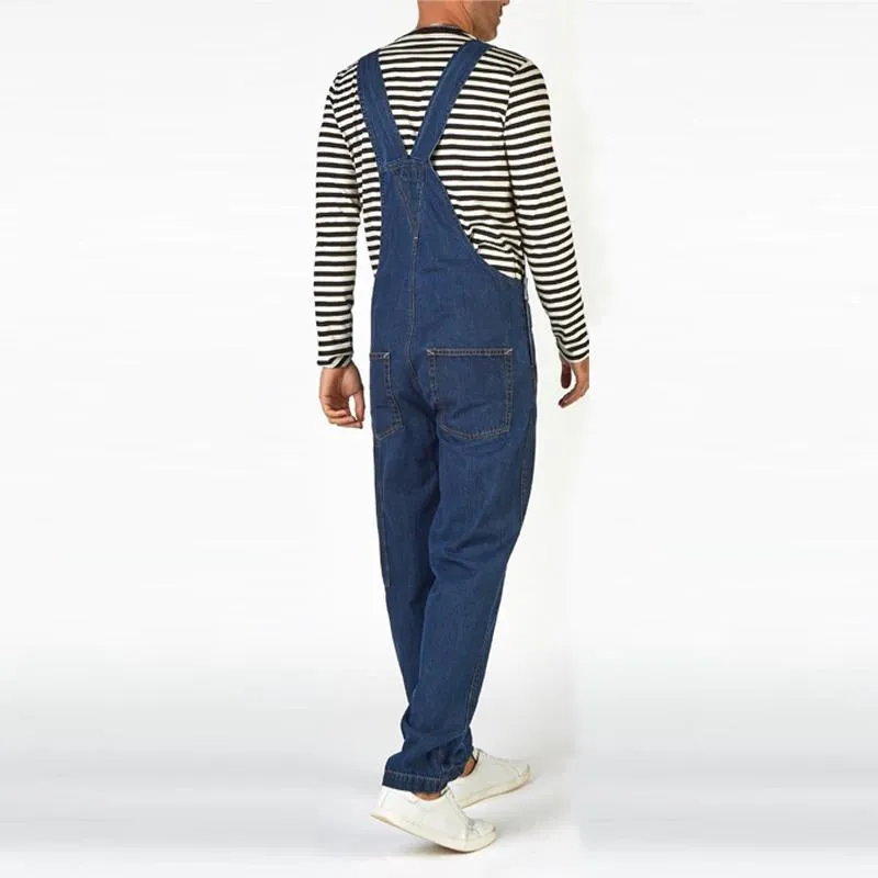 Men's Casual Vintage Denim Overalls 10222895Y