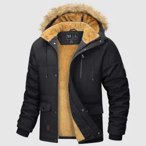 Men's Fleece Jacket with Detachable Hood