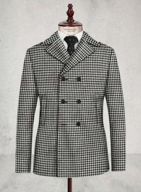 Mens Houndstooth Peacoat