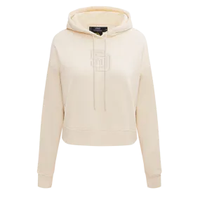 MLB SAN DIEGO PADRES NEUTRAL WOMEN'S CROPPED PO HOODIE (EGGSHELL)