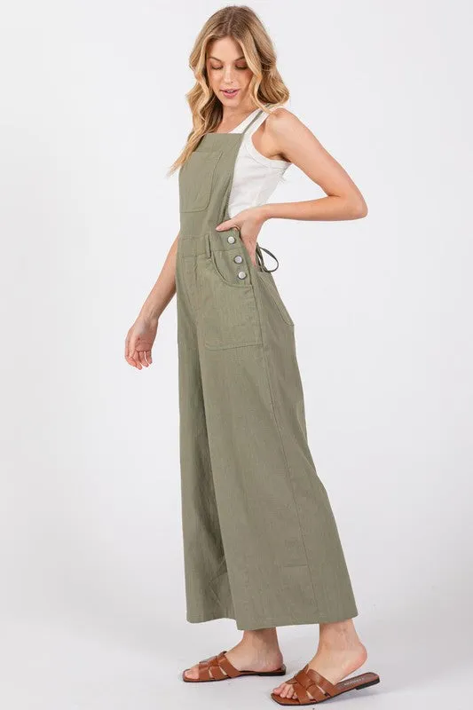 Olive overalls
