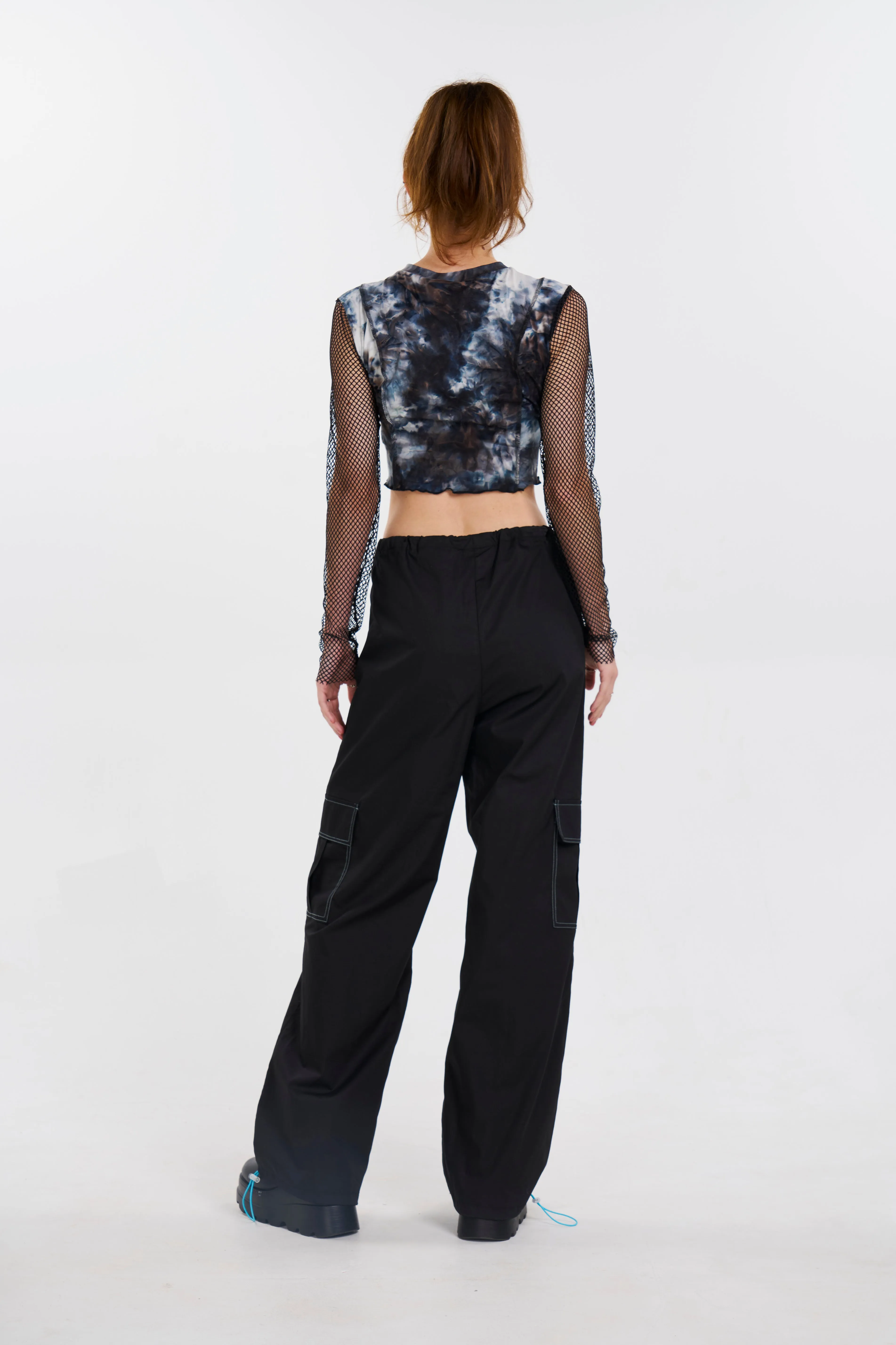 On A Leash Cargo Pants - Black/Blue