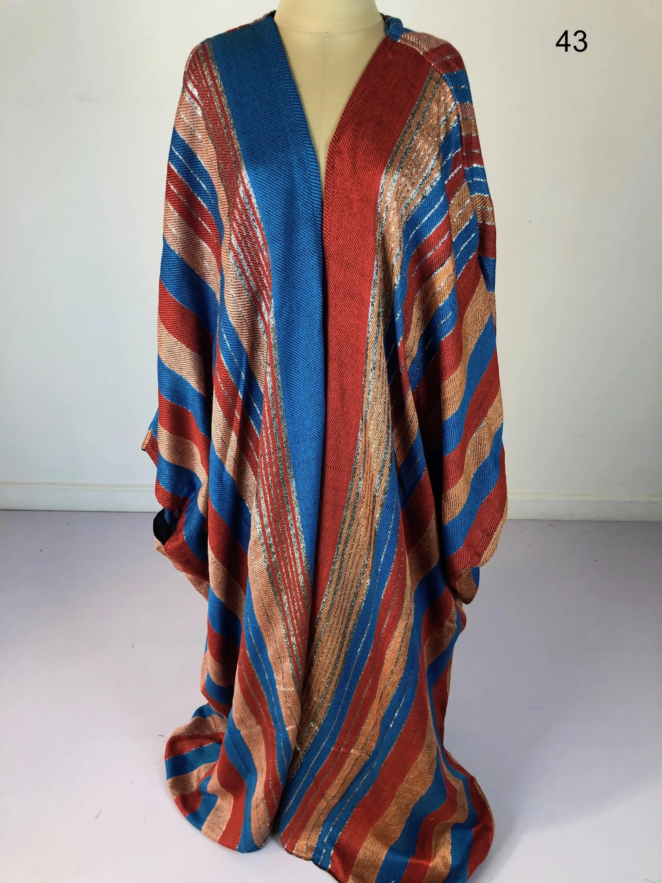 One of a kind hand loomed Kimono, Winter Wool Kimono, Abayas, Winter Abaya, Colorful Abaya, Handmade Abaya, Kimonos for women