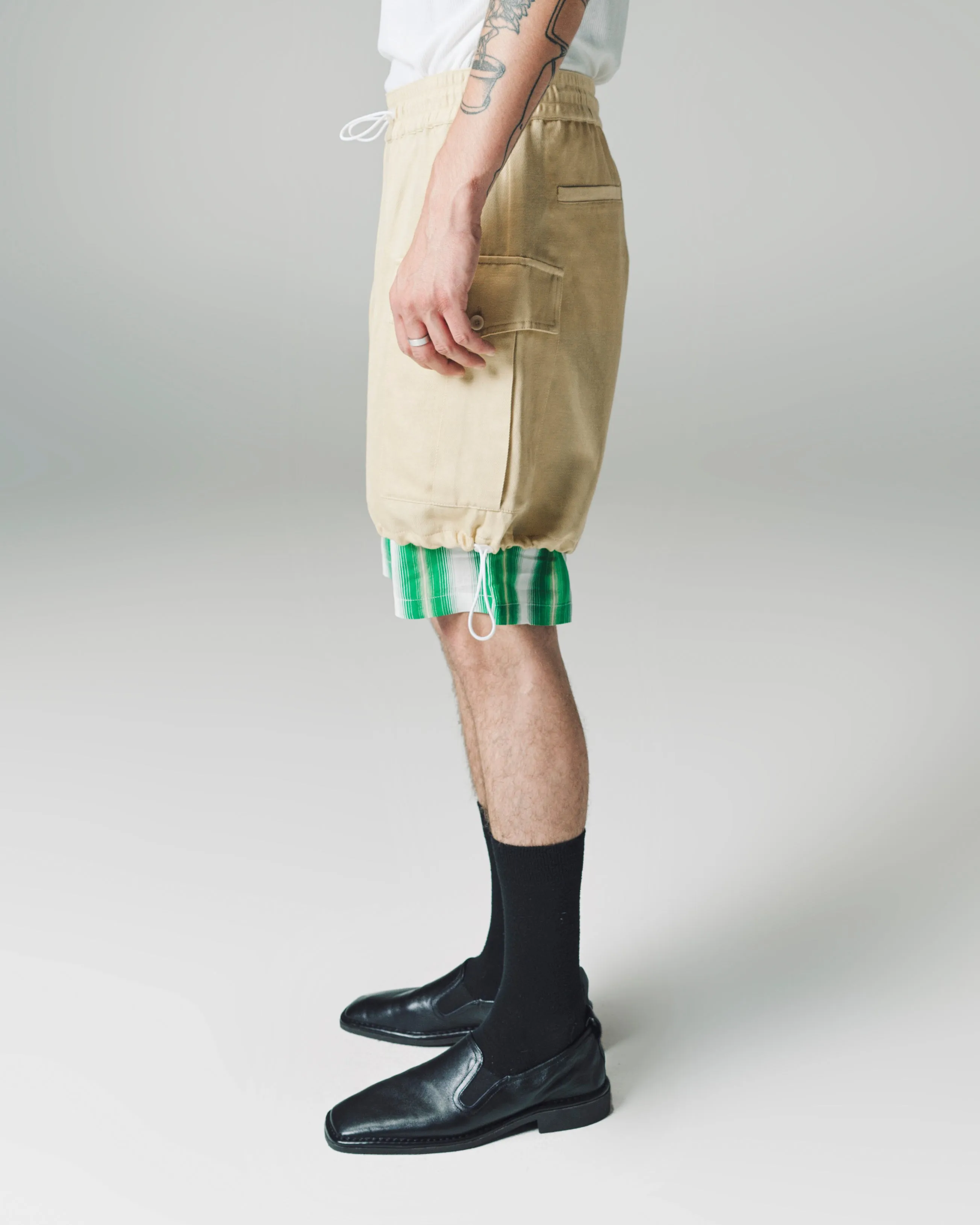 Parsnip Cotton Linen Drill Roam Cargo Short