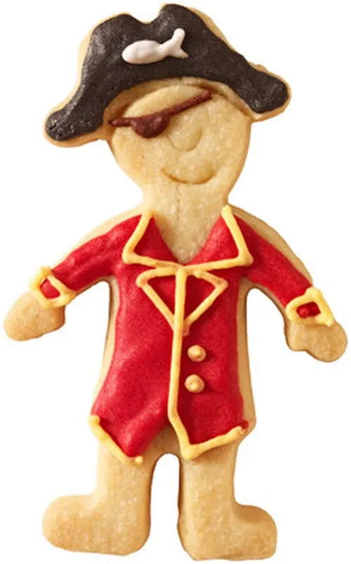 Pirate Cookie Cutter with Face Detail 9.5cm