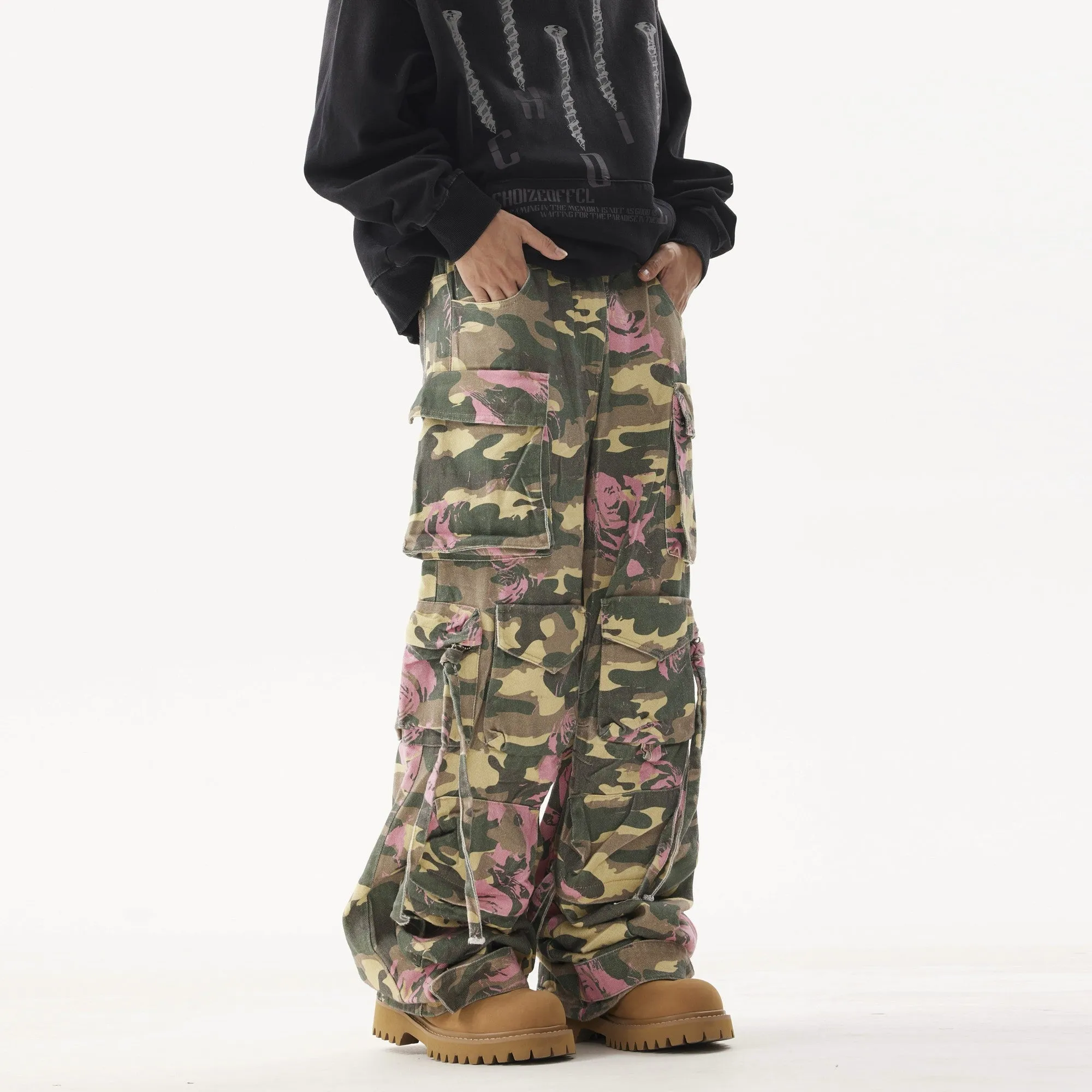 "ROSE" Pink Camo Trousers