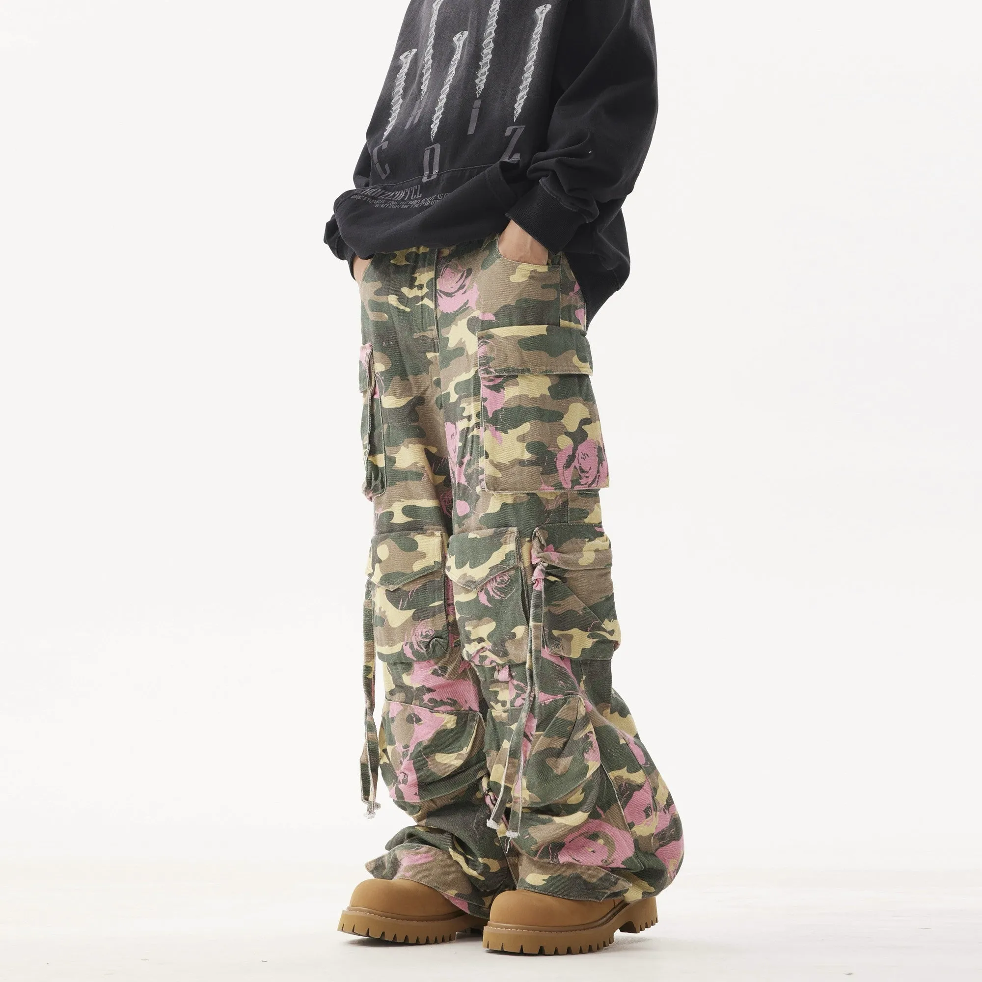 "ROSE" Pink Camo Trousers