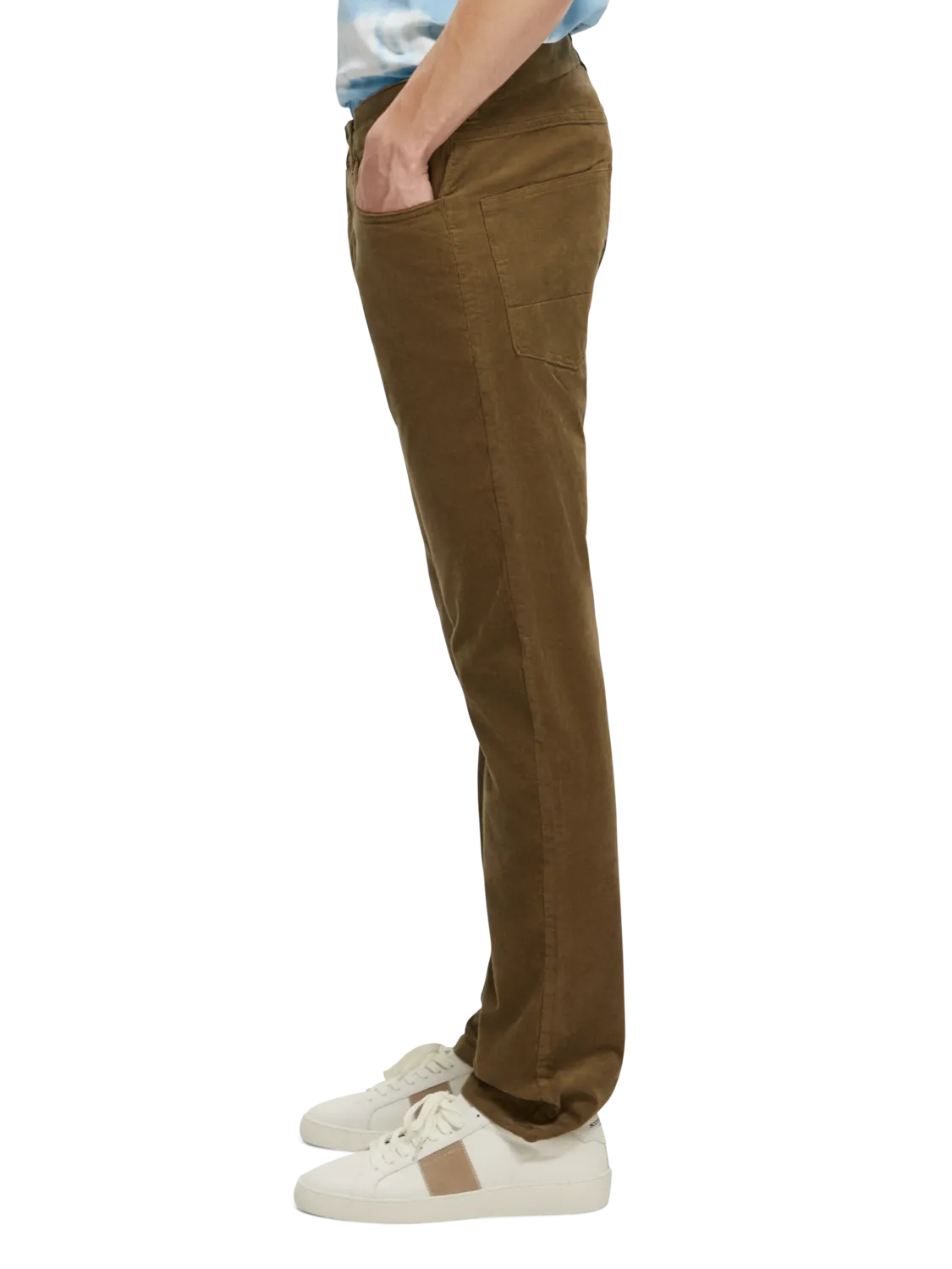 Ralston 5 Pocket Fine Corduroy Pant in Khaki