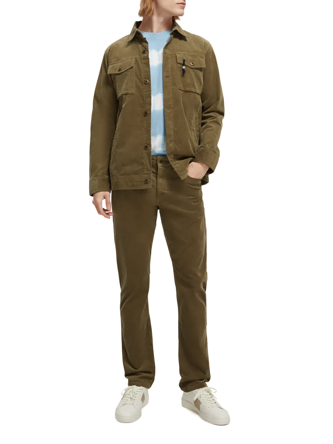 Ralston 5 Pocket Fine Corduroy Pant in Khaki