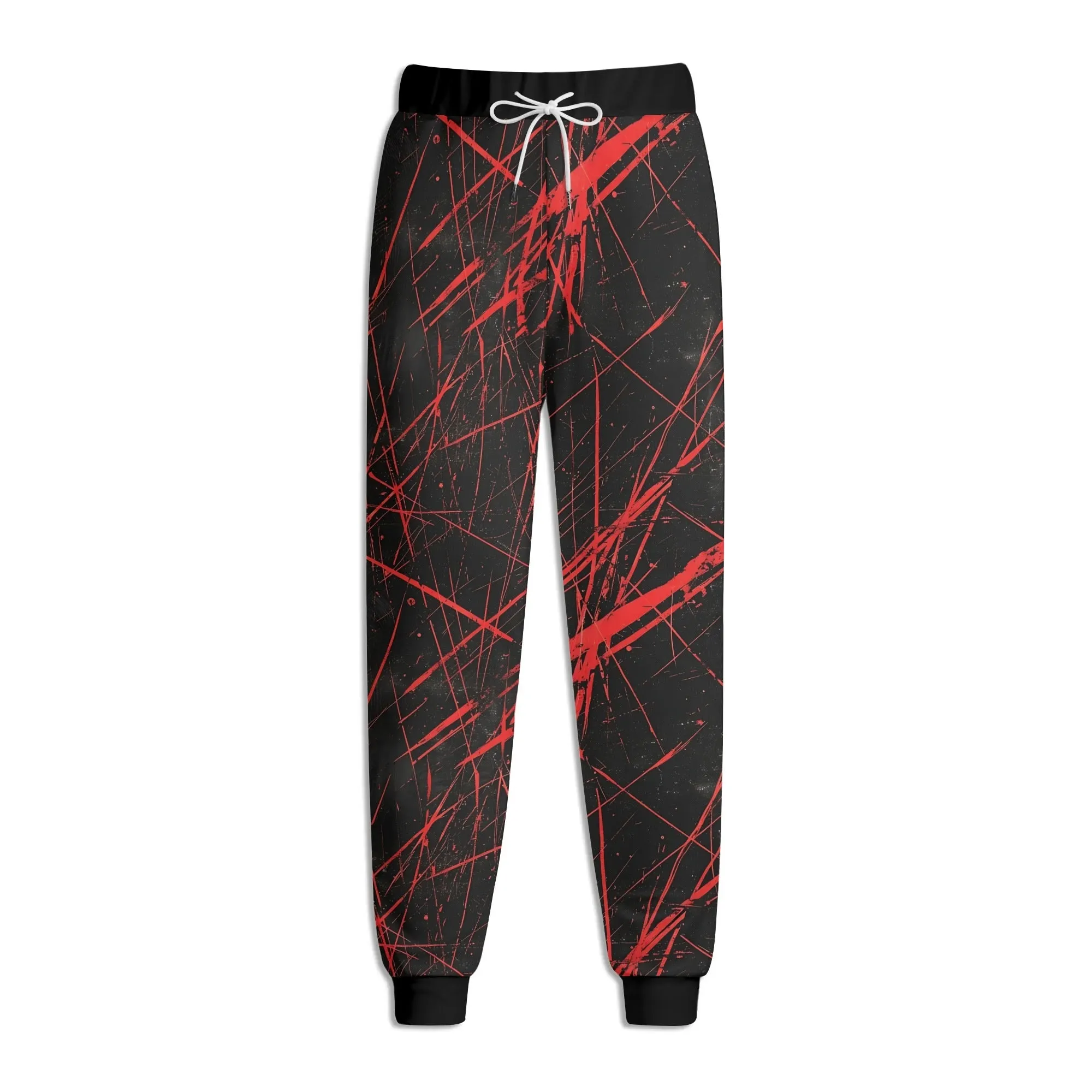 Red Destruction Joggers Sweatpants