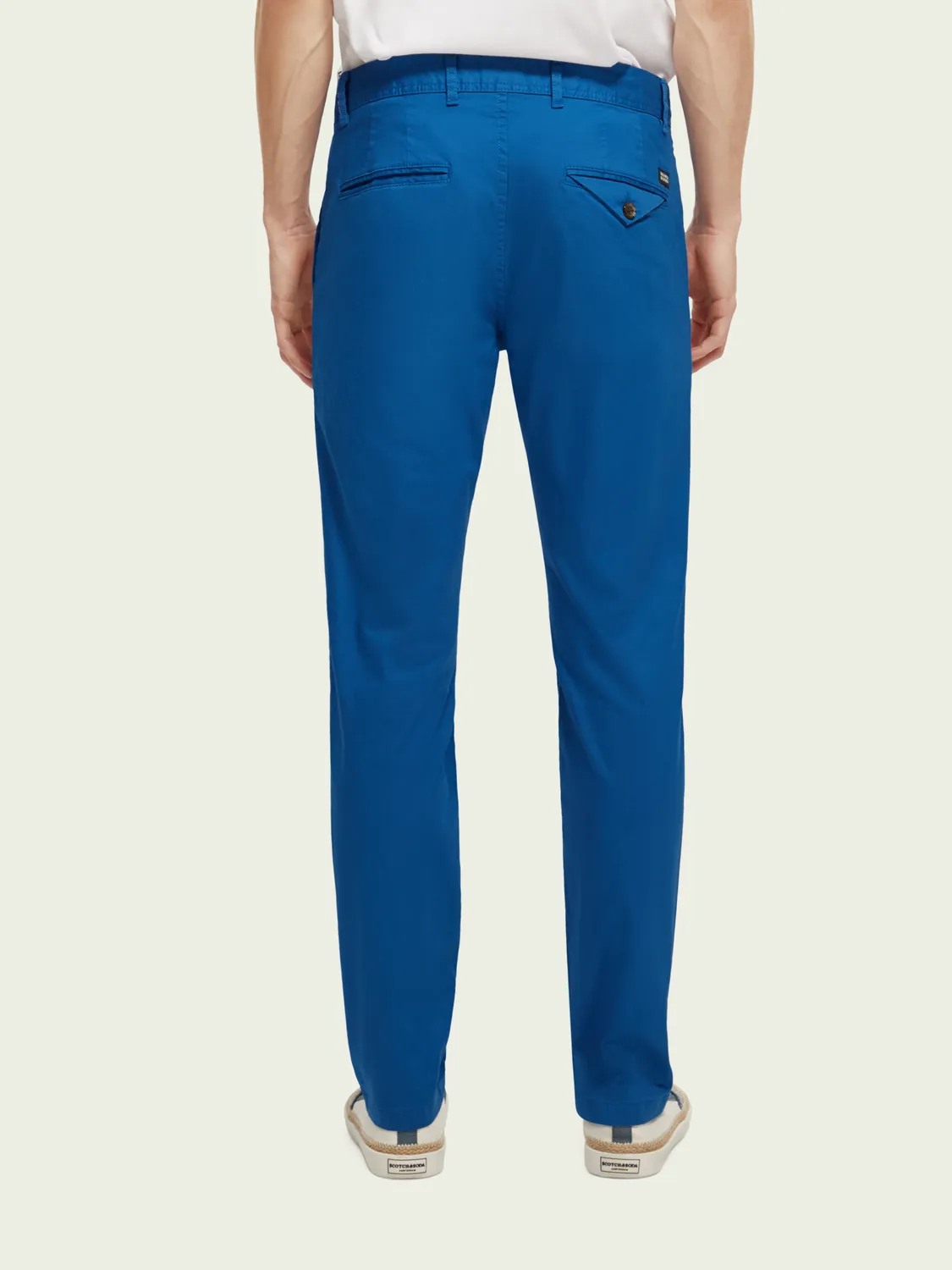 Scotch and Soda Mens Mott Super-Slim Chino in Riviera Blue - FINAL SALE