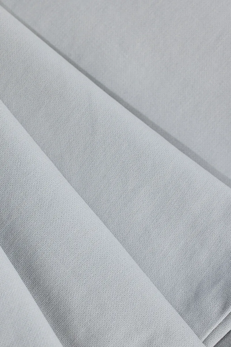 Seemly Off White Plain Regular Fit Plus Size Chinos